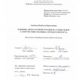 Влияние литературной терапии на социальное самочувствие человека третьего возраста