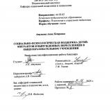 Социально-психологическая поддержка детей-мигрантов и вынужденных переселенцев в общеобразовательном учреждении