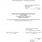 Организация коммерческой деятельности предприятия на рынке полиграфических услуг : ВКР бакалавра