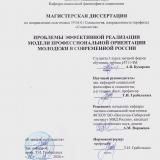 Проблемы эффективной реализации модели профессиональной ориентации молодежи в современной России
