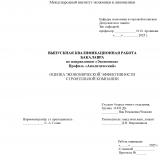 Оценка экономической эффективности строительной компании 