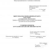 Суеверия и приметы в русской и китайской лингвокультуре 