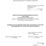 Влияние экстралингвистических факторов на систему обращений в русском и китайском языках
