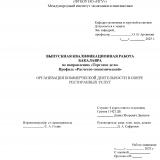 Организация коммерческой деятельности в сфере ресторанных услуг