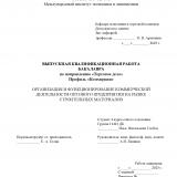 Организация и функционирование коммерческой деятельности оптового предприятия на рынке строительных материалов