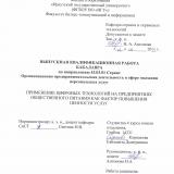 Применение цифровых технологий на предприятиях общественного питания как фактор повышения ценности услуги