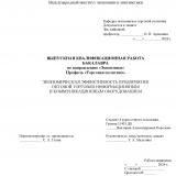 Экономическая эффективность предприятия оптовой торговли информационным и коммуникационным оборудованием