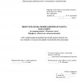 Организация коммерческой деятельности на рынке сельскохозяйственной продукции