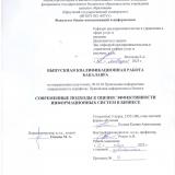 Современные подходы к оценке эффективности информационных систем в бизнесе