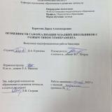 Особенности самореализации младших школьников с разным типом темперамента