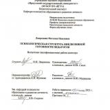 Психологическая структура инклюзивной готовности педагогов