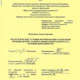 Педагогические условия формирования субъектной позиции детей старшего дошкольного возраста в игровой деятельности
