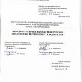 Погодные условия выхода тропических циклонов на территорию г. Владивосток