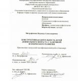 Конструктивная деятельность детей дошкольного возраста с задержкой психического развития