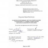 Развитие позитивных детско-родительских отношений в условиях дошкольной образовательной организации