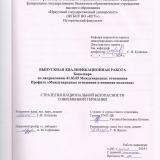 Стратегия национальной безопасности современной Германии 