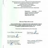 Педагогические условия воспитания ценностного отношения хозяйственно-бытовому труду у детей старшего дошкольного возраста