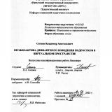 Профилактика девиантного поведения подростков в виртуальном пространстве