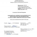 Здоровый образ жизни в молодежной среде: проблемы и методы формирования в рамках обществоведческой подготовки