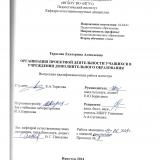 Организация проектной деятельности учащихся в учреждении дополнительного образования
