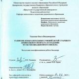 Развитие изобразительных умений детей старшего дошкольного возраста в создании мультипликационного фильма