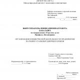 Организация коммерческой деятельности предприятия на рынке стальных дверных блоков