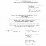 Разработка мероприятий по совершенствованию адаптации персонала сервисного предприятия (на примере ООО "Т2 Мобайл")